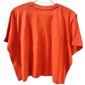 NWOT Madewell Softfade Cotton Boxy Crop Tee XL Orange Fair Trade Certified